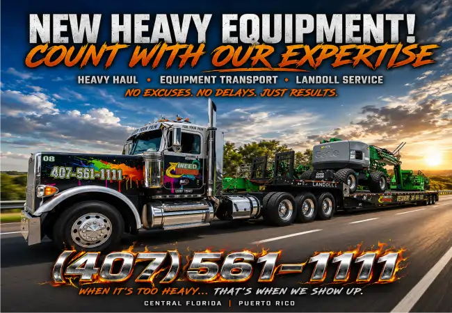 heavy equipment long distance towing service